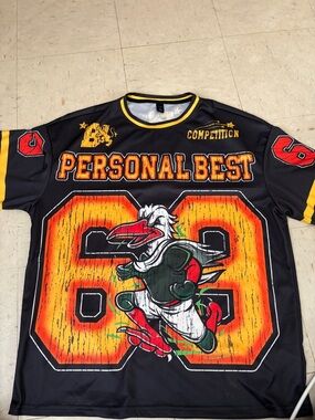 Personal Best "63" Graphic Jersey - Black, Orange, Red